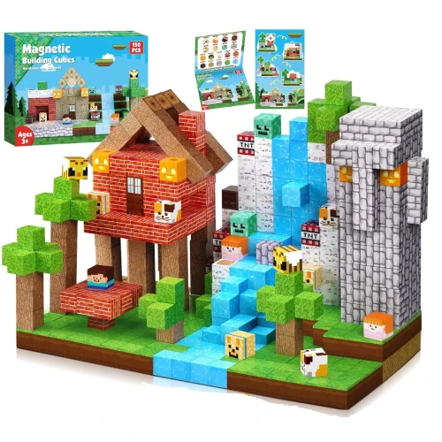 Klocki Zabawka Klocki Magnetyczne MYWORLD 300szt