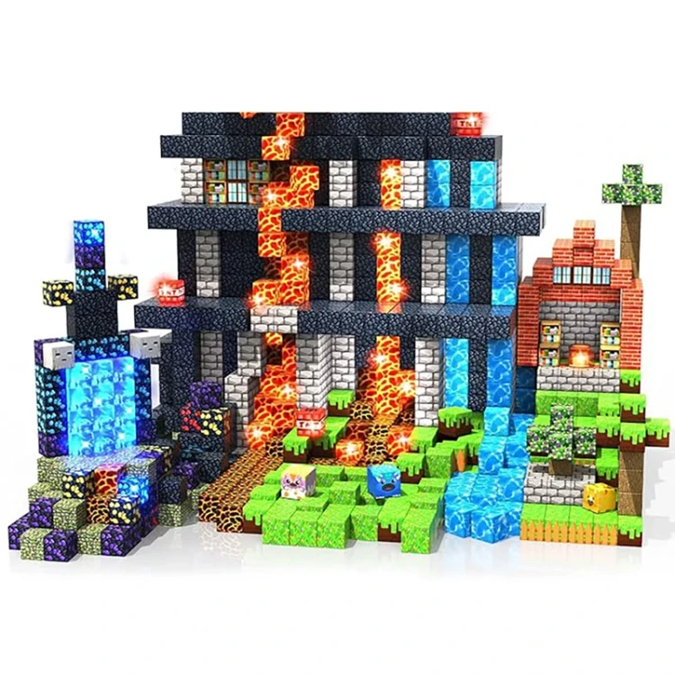 Zabawka Klocki Magnetyczne Minecraft 300szt Komnata