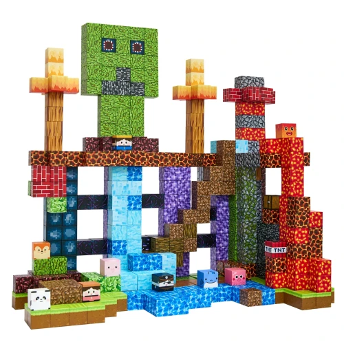 Zabawka Klocki Magnetyczne Minecraft 300szt Baza Creep