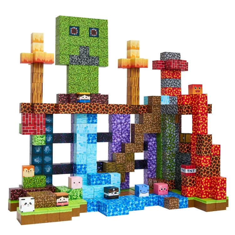 Zabawka Klocki Magnetyczne Minecraft 300szt Baza Creep