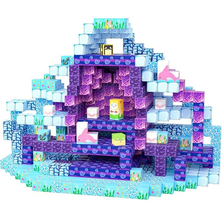 Kreatywny Zestaw Klocki Magnetyczne Minecraft 100szt Lodowiec