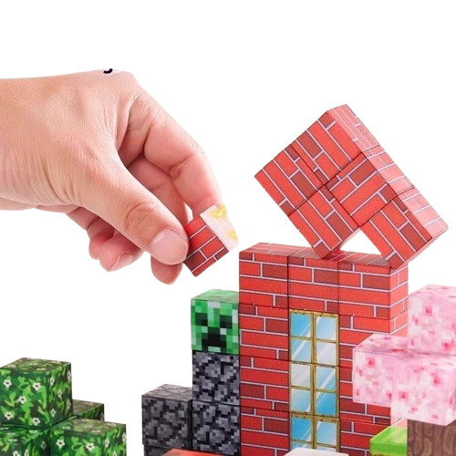 Zestaw Pudełko TNT Minecraft Klocki Magnetyczne 300szt
