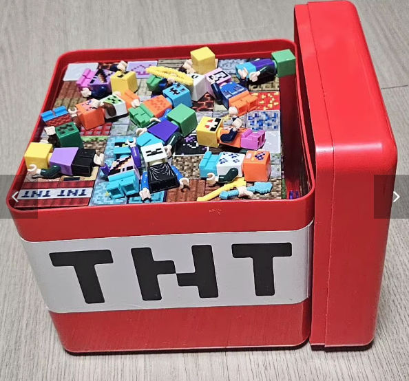 Zestaw Pudełko TNT Minecraft Klocki Magnetyczne 300szt
